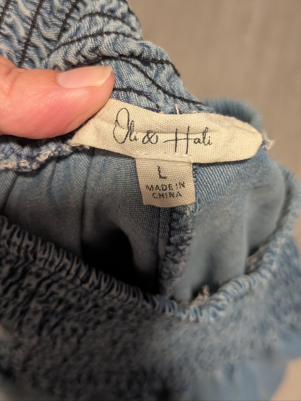 Oli & Hali Wide Leg Soft Denim Pant, Sz L - Picture 2 of 9